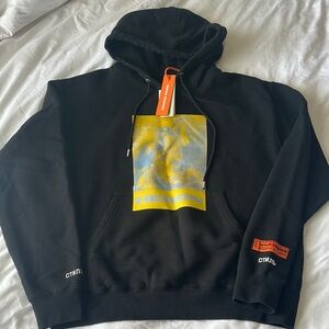 Heron Preston Black Hoodie New XL Baggy Oversize Fit